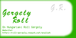 gergely roll business card